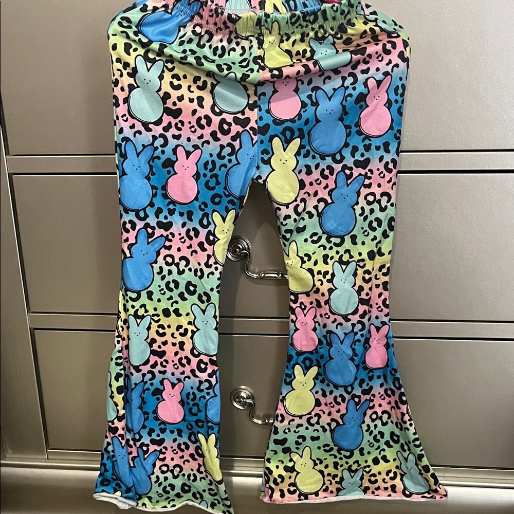 Colorful Bunny Print Kids Pajamas